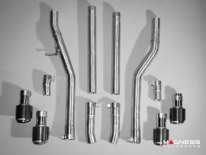 Jaguar F-TYPE Performance Exhaust System - MADNESS - 5.0L V8 - Dual Side Exit - Electronic Valve Design - Black Chrome Exhaust Tips